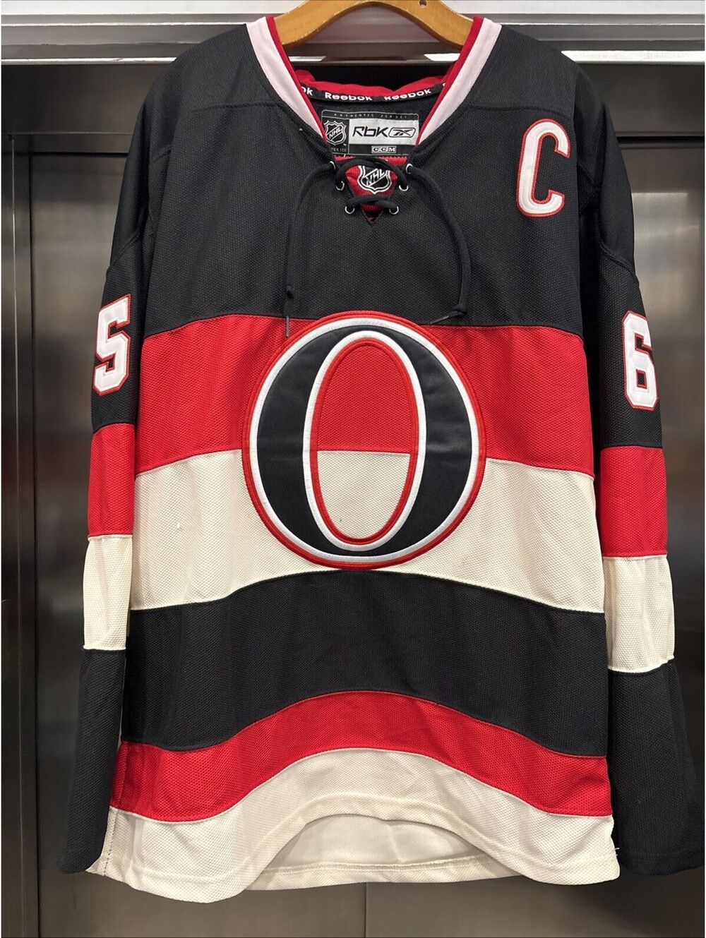 Men’s NHL Reebok Ottawa Senators #65 Karlsson jersey Sz 50